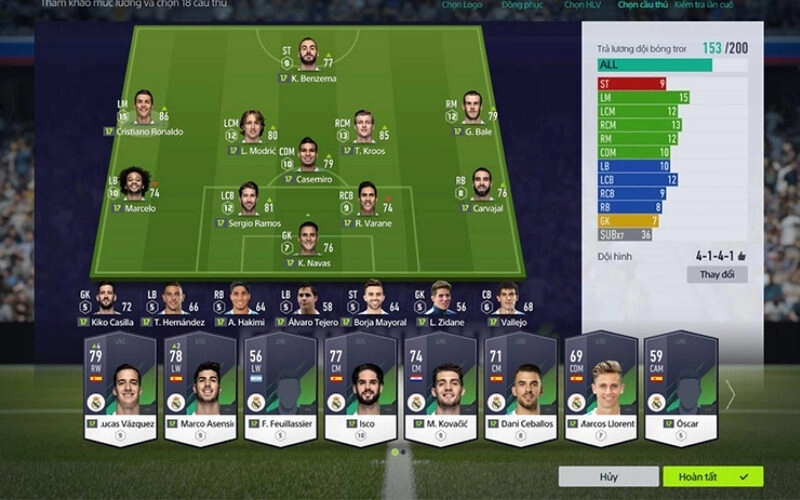 Cách xây dựng đội hình chỉ số FIFA Online 4 tối ưu